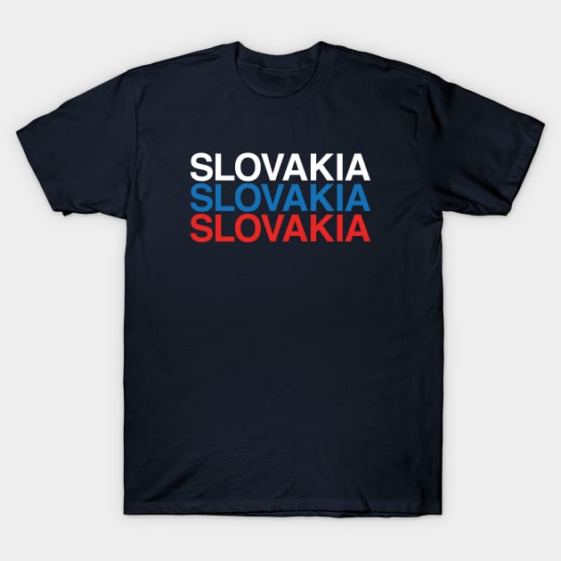 SLOVAKIA Flag T-Shirt by eyesblau